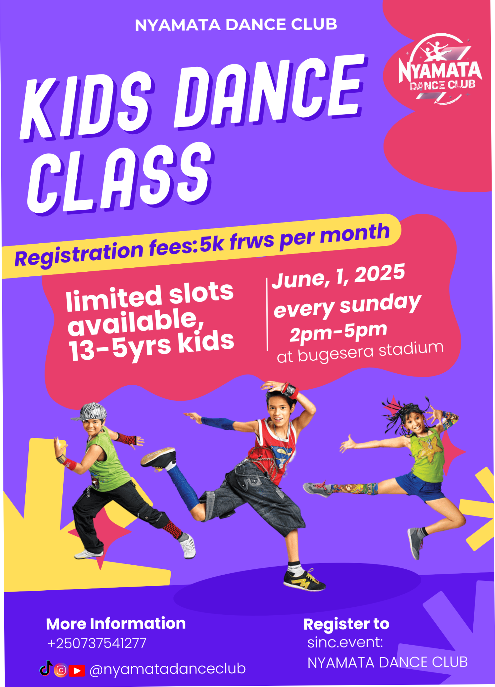 Kids Dance class at Nyamata dance club 