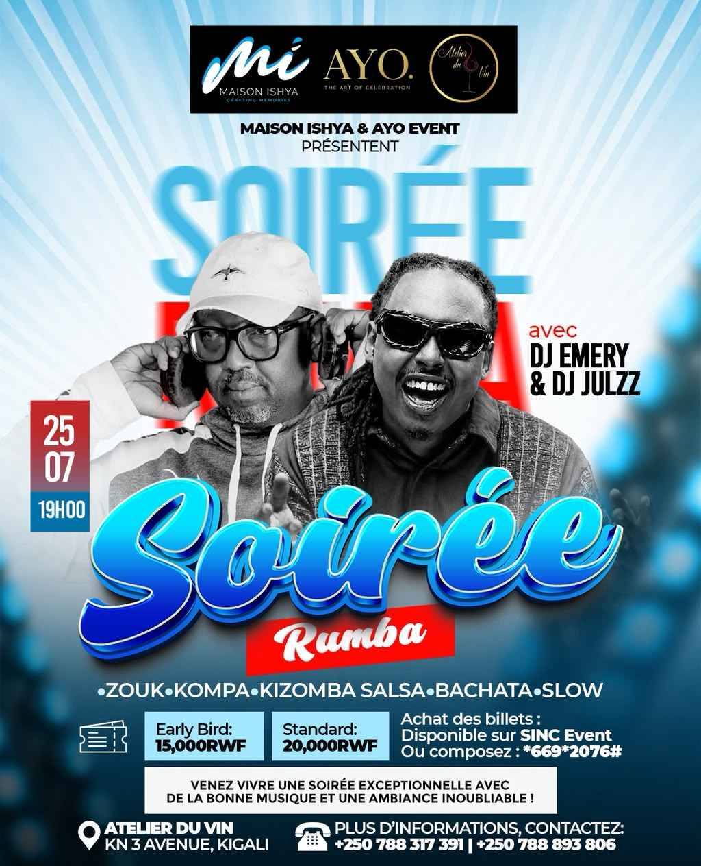 Soirée Rumba,zouk,kizomba...