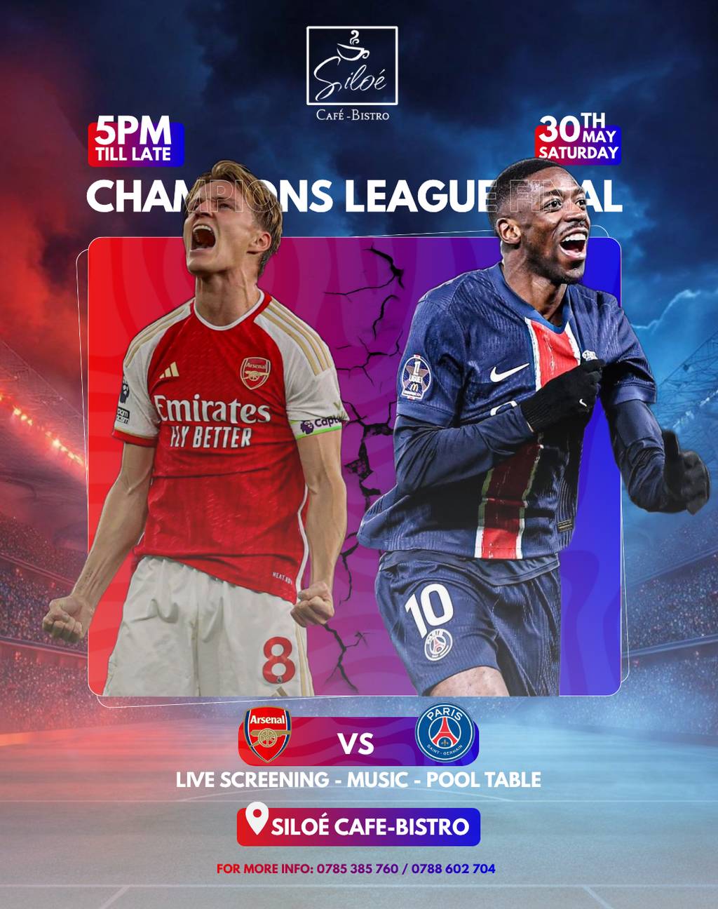 ⚽🔥ARS VS PSG UCL FINAL @ Siloe🍻