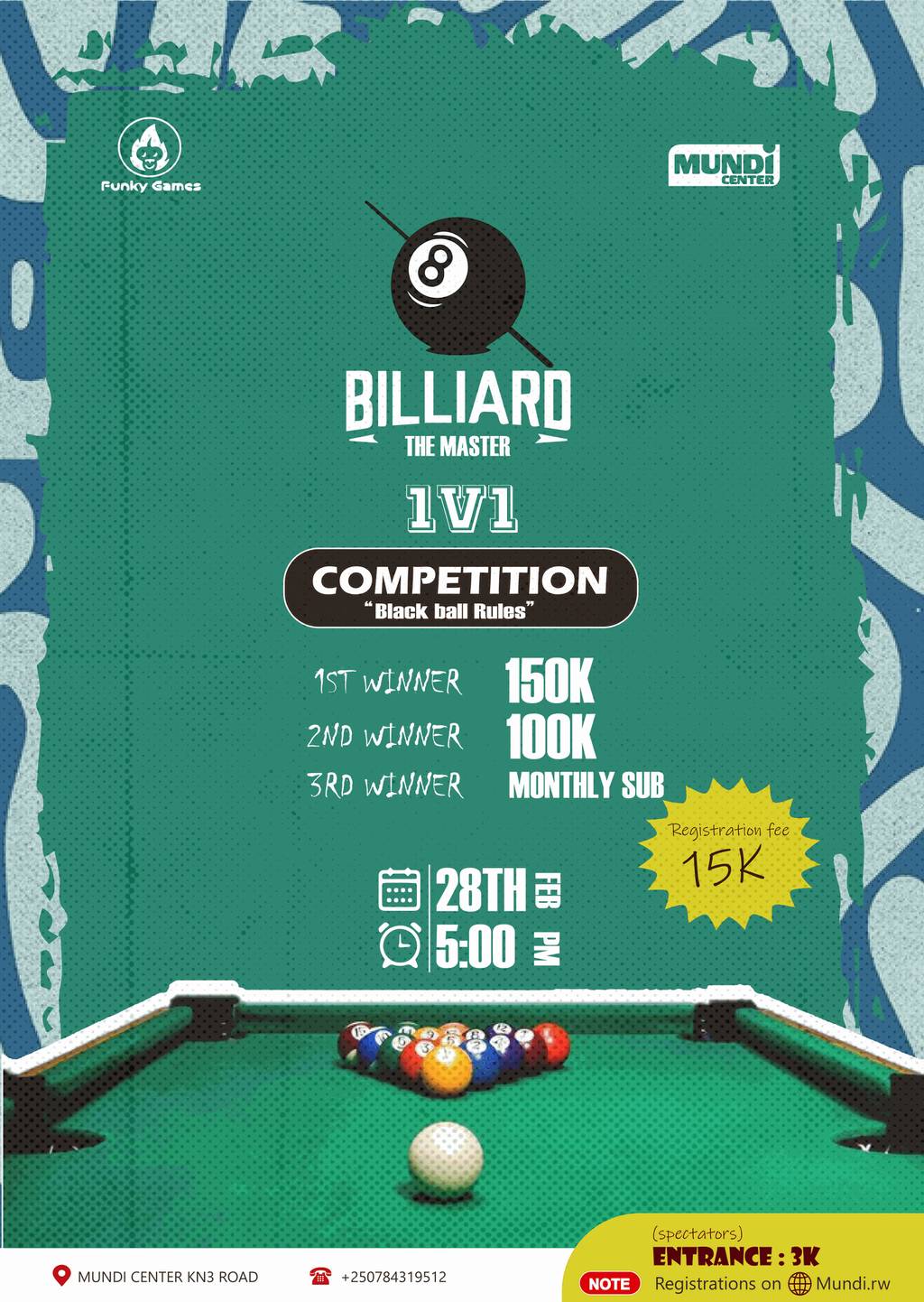 Billiard: The Master 1V1 Competition
