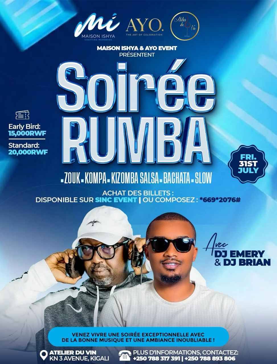 Soirée Rumba,zouk,kizomba...