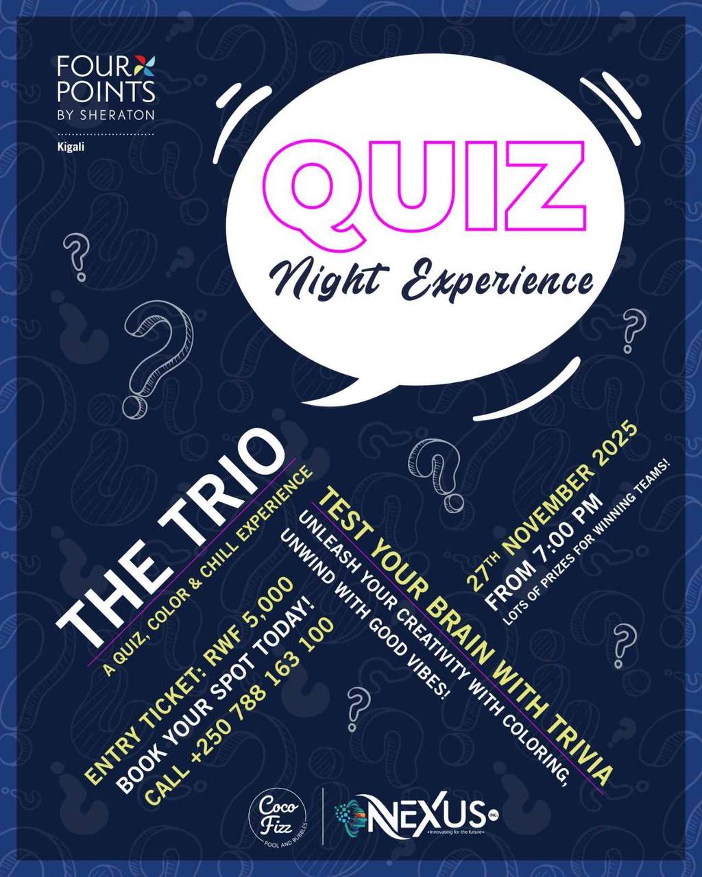 Quiz night experience 