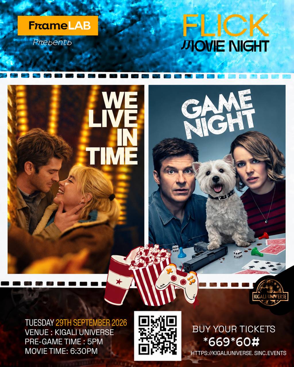 Flick Movie Night - We Live In Time & Game Night